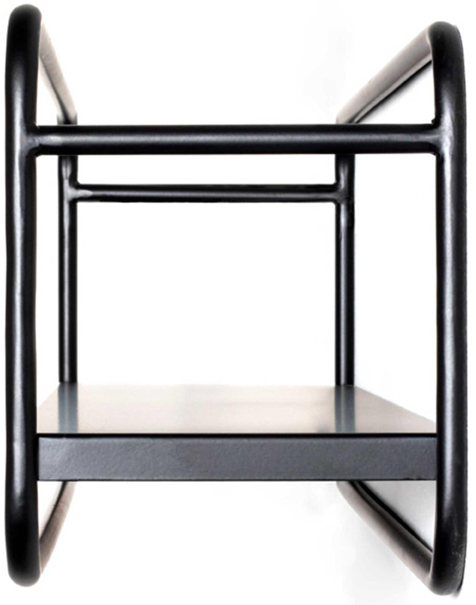 HAKU étagère Murale Noir, métal - Dim.: L 60 cm x H 20 cm x P 15 cm, Style: Modern