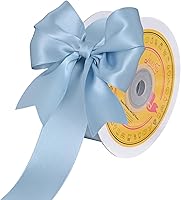 Vista 250 de Cinta de satén plateada de doble cara de 1-1/2 pulgadas x 50 yardas, cinta plateada de poliéster para envolver regalos, muy adecuada para bodas