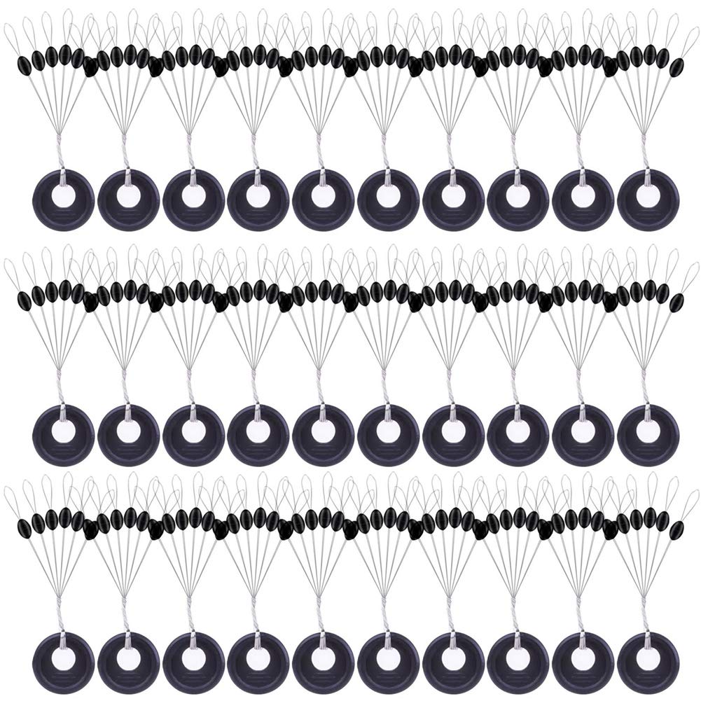 ARVALOLET Fishing Rubber Bobber Beads Stoppe Float Sinker Stops 30 Group 180pcs Set Rubber Spe Beans Oval For Sea Carp Fishing Line Float Rubber Fishing Bead Bobber Stopper Fishing Sinke
