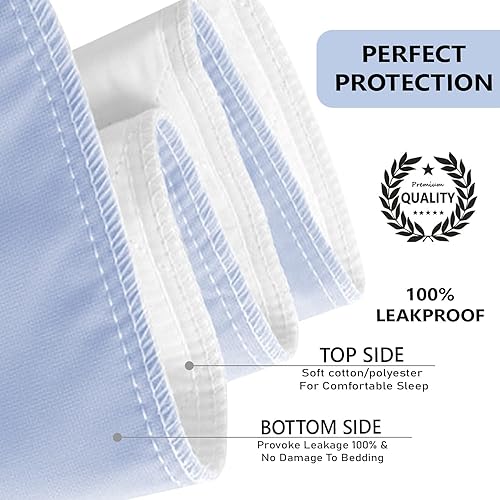 Miniatura 3 de Almohadilla de cama reutilizable, impermeable y lavable, protector de colchón absorbente, almohadillas de cama para incontinencia, almohadillas