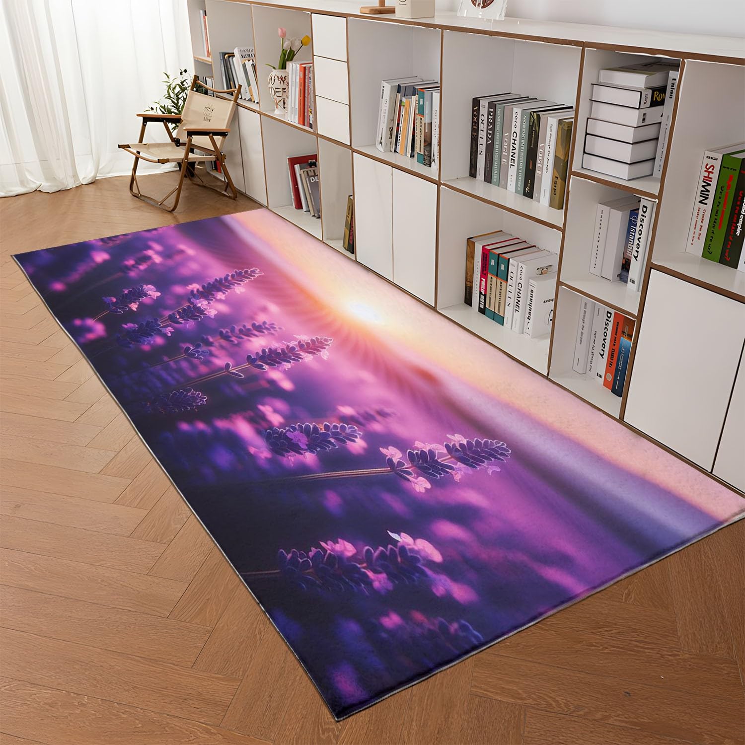 Tappeto a pelo lungo per soggiorno, lavabile in lavatrice, morbido e non perde pelo, per camere da letto, ufficio e cucina, facile da pulire (80 x 150 cm)