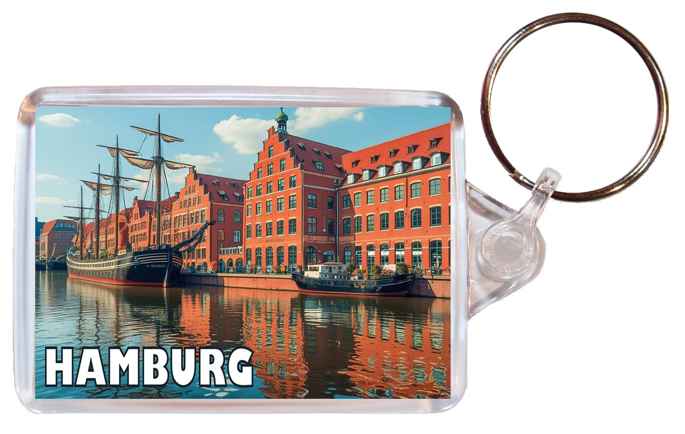 Baked Bean Store Hamburg - Germany - Double Sided Keyring Artistic BBSKEY54