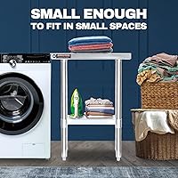 Vista 33 de DuraSteel - Mesa de trabajo de acero inoxidable para alimentos (grado comercial)