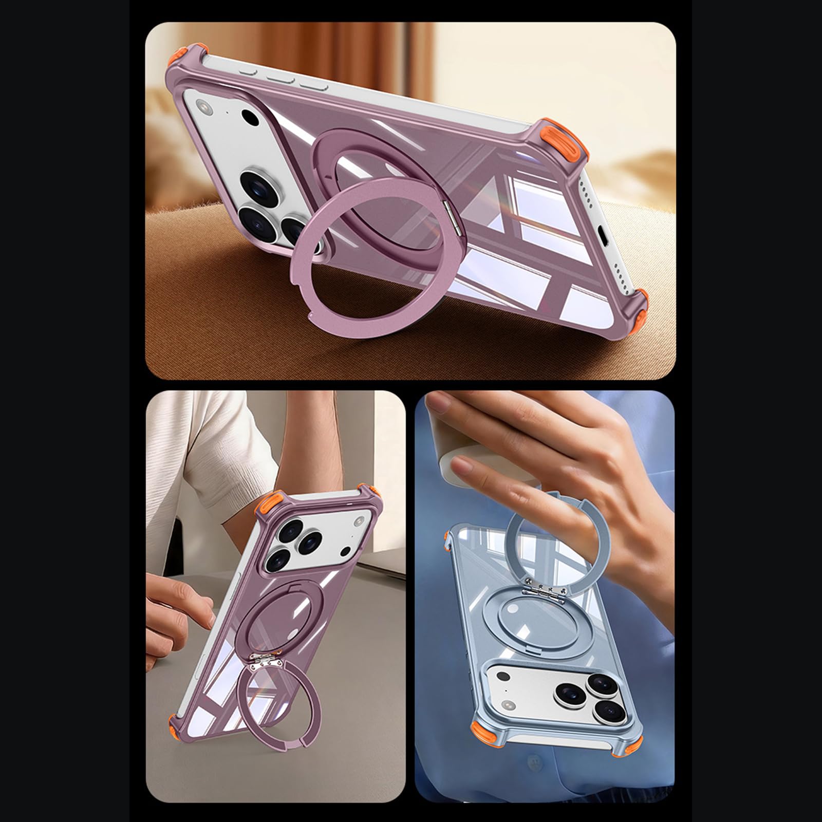 Magnética Funda para iPhone 18 Pro Max, Delgado Ligero Métal Sin Marco