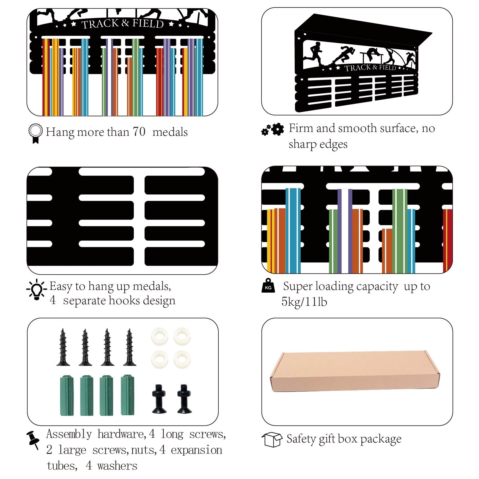 CREATCABIN Présentoir Pour Médailles Judo,Cadre Sport,Support