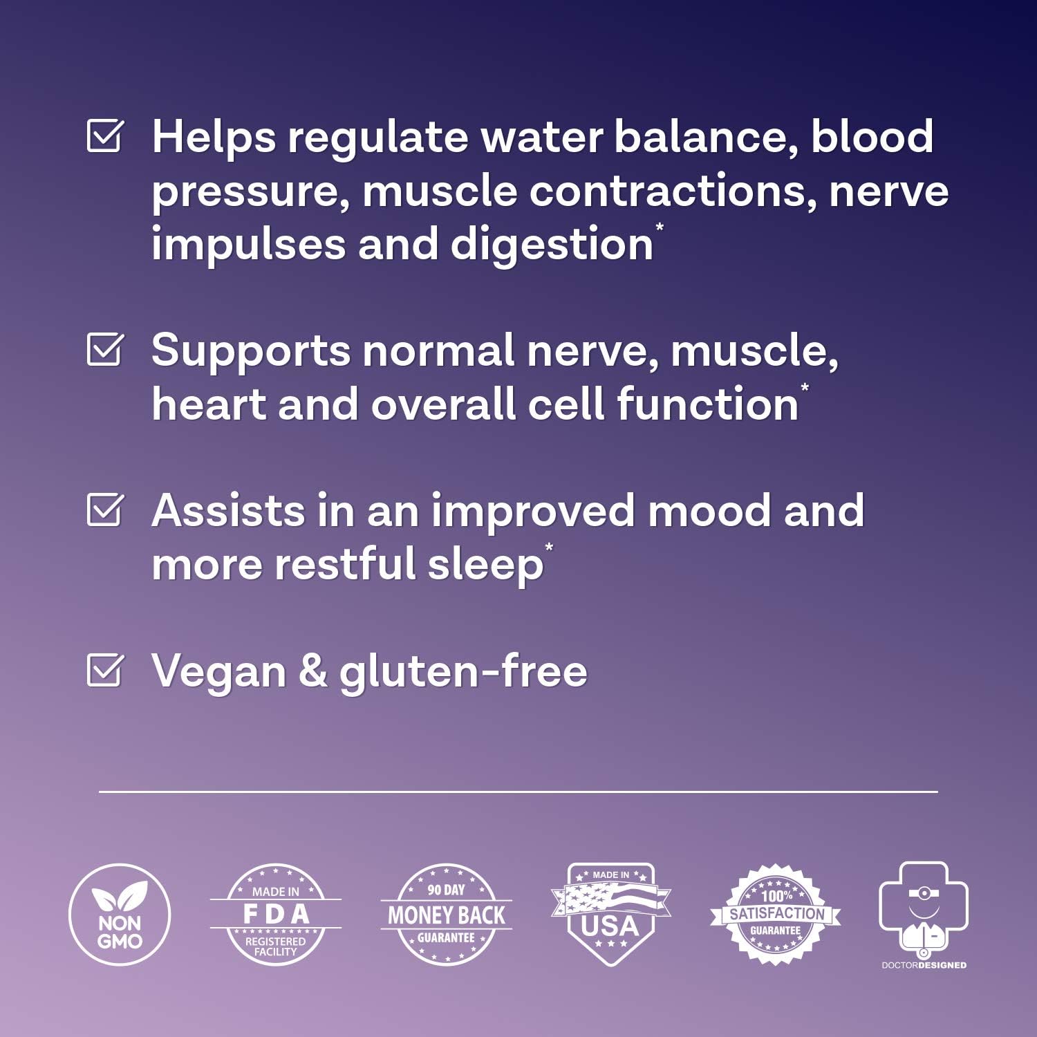 MD. Life Magnesium Potassium Supplement – 90 Capsules - High Absorption Magnesium Complex – Magnesium and Potassium for Vascular Health, Leg Cramps, Magnesium for Sleep – Non-GMO: Health & Personal Care