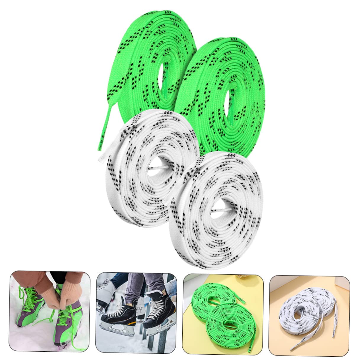 BESPORTBLE 6pares Cordones De Hockey Sobre Hielo Resistentes Al Desgaste Para Patines De Hielo y Patines Línea Para Personalizar Tu Estilo Deportivo