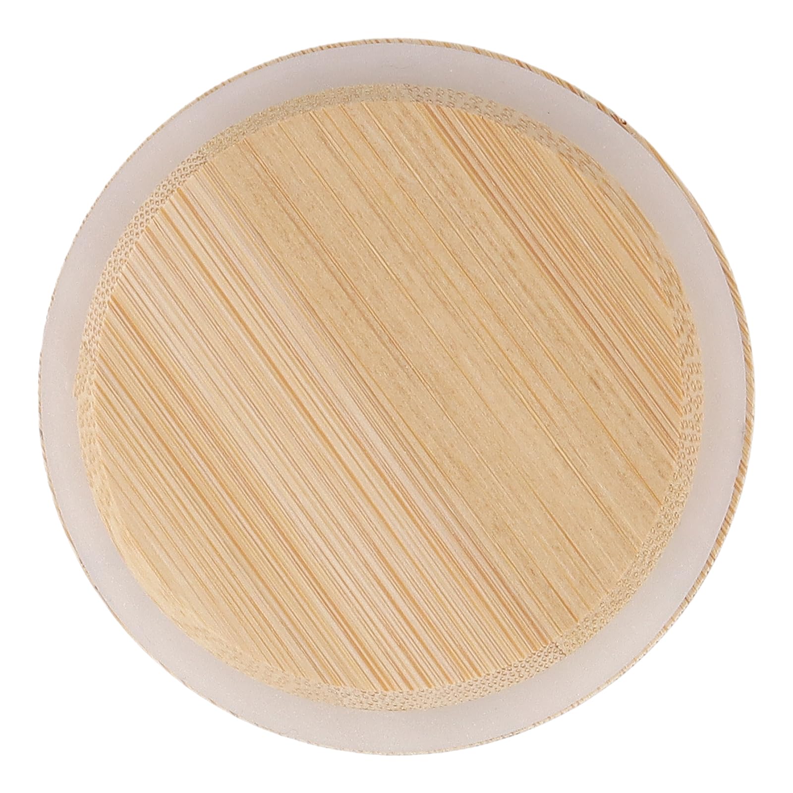 SINJEUN 24 pezzi, 8 x 8 cm, colore legno, coperchio in bambù, coperchio con guarnizione in silicone, coperchio in legno per barattoli, pentole per yogurt, feste
