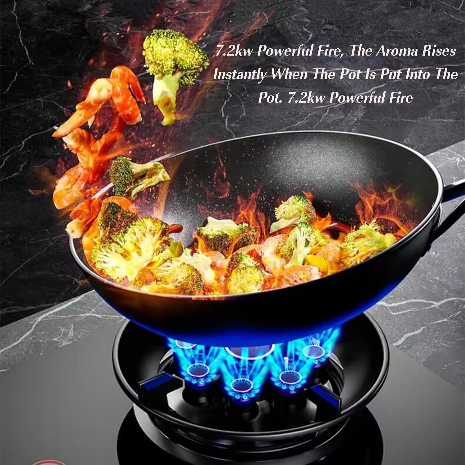 Commercial Gas Stock Pot Range,Double-sided Nine-cavity Stir-fry Stove with Fire Protection And Energy-gathering Ring Function(LPG)