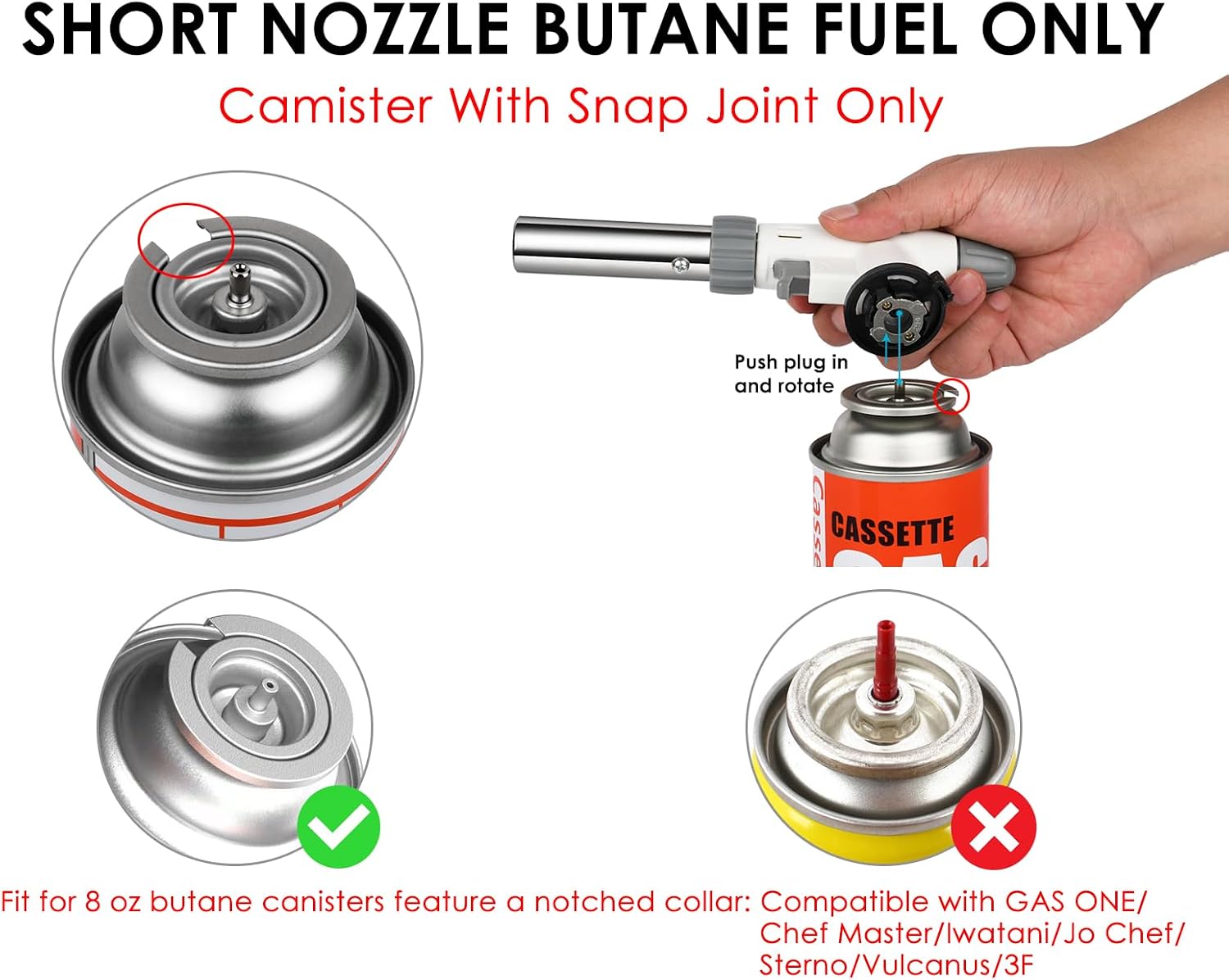 DS. DISTINCTIVE STYLE Butane Torch Kitchen Blow Lighter, Creme Brulee Blow Torch for Reverse Searing, BBQ, Baking, and Jewelry Making (Butane Gas Not Included)