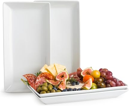 YHOSSEUN Porcelain Serving Platters White Serving Dishes