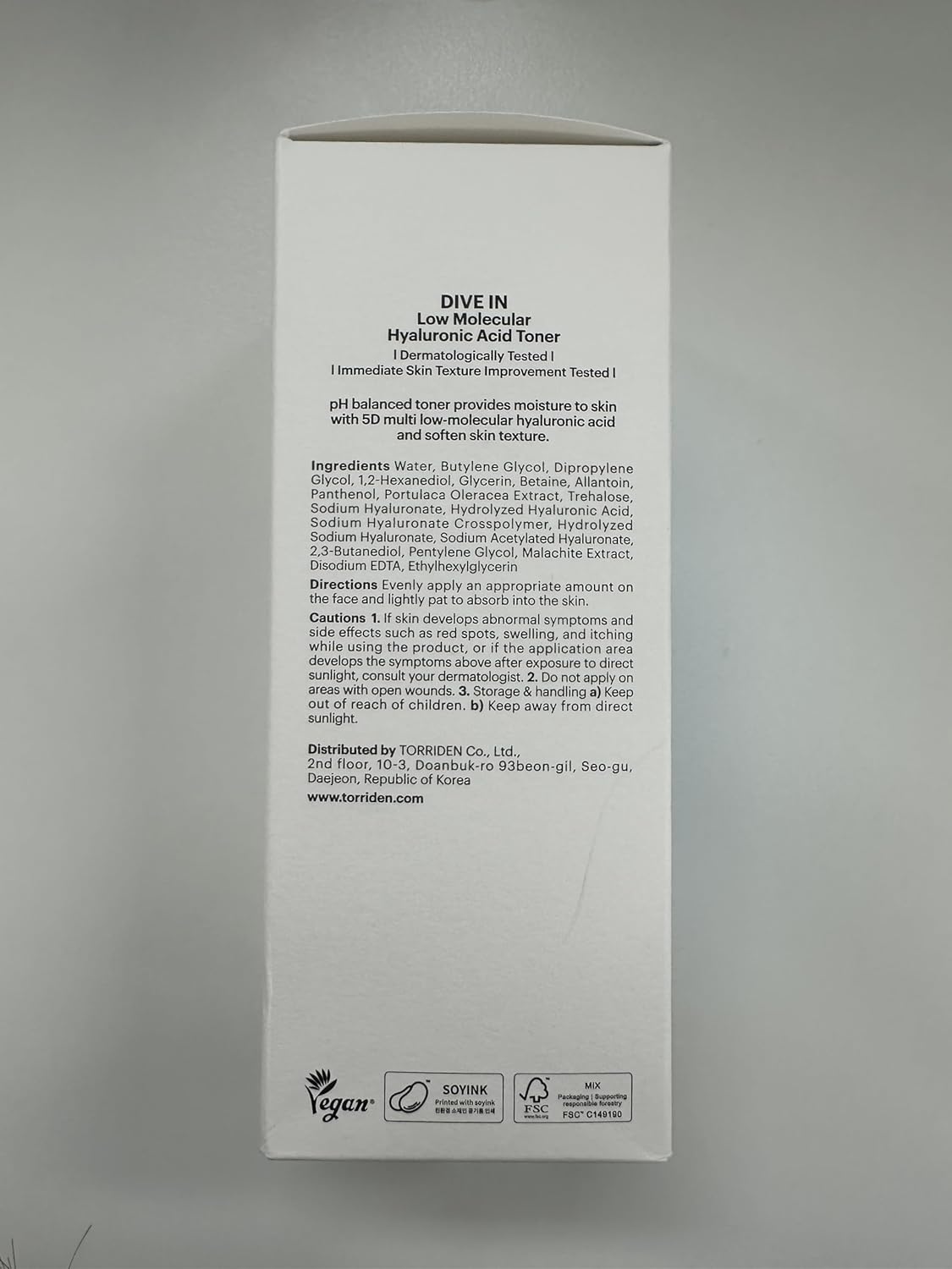 Torriden Dive in Toner 300ml (10.14 fl. oz.) | pH Balancing Facial Toning Water for Dry Skin | Hyaluronic Acid, Panthenol, Allantoin - Image 7