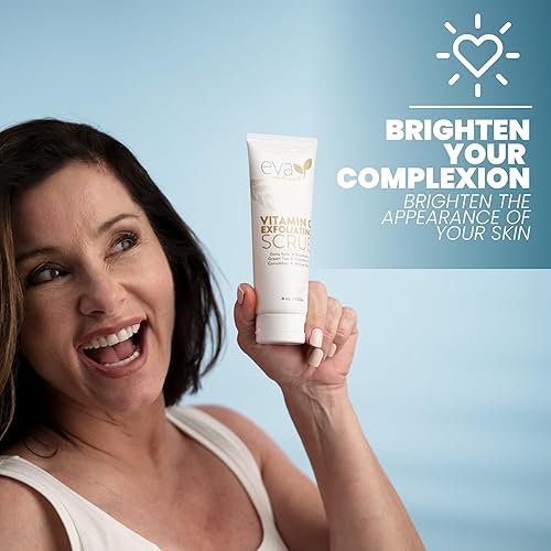Miniatura 4 de Eva Naturals Exfoliante facial con vitamina C: limpia y limpia la cara, lavado exfoliante