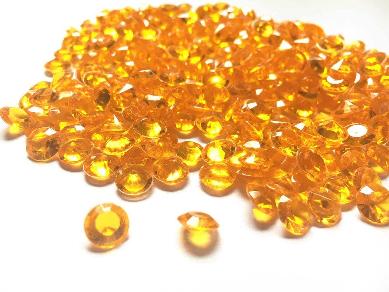 8mm 1000pcs Acrylic Color Faux Round Diamond Crystals Treasure Gems for Table Scatters, Vase Fillers, Event, Wedding, Arts & Crafts (Champagne)