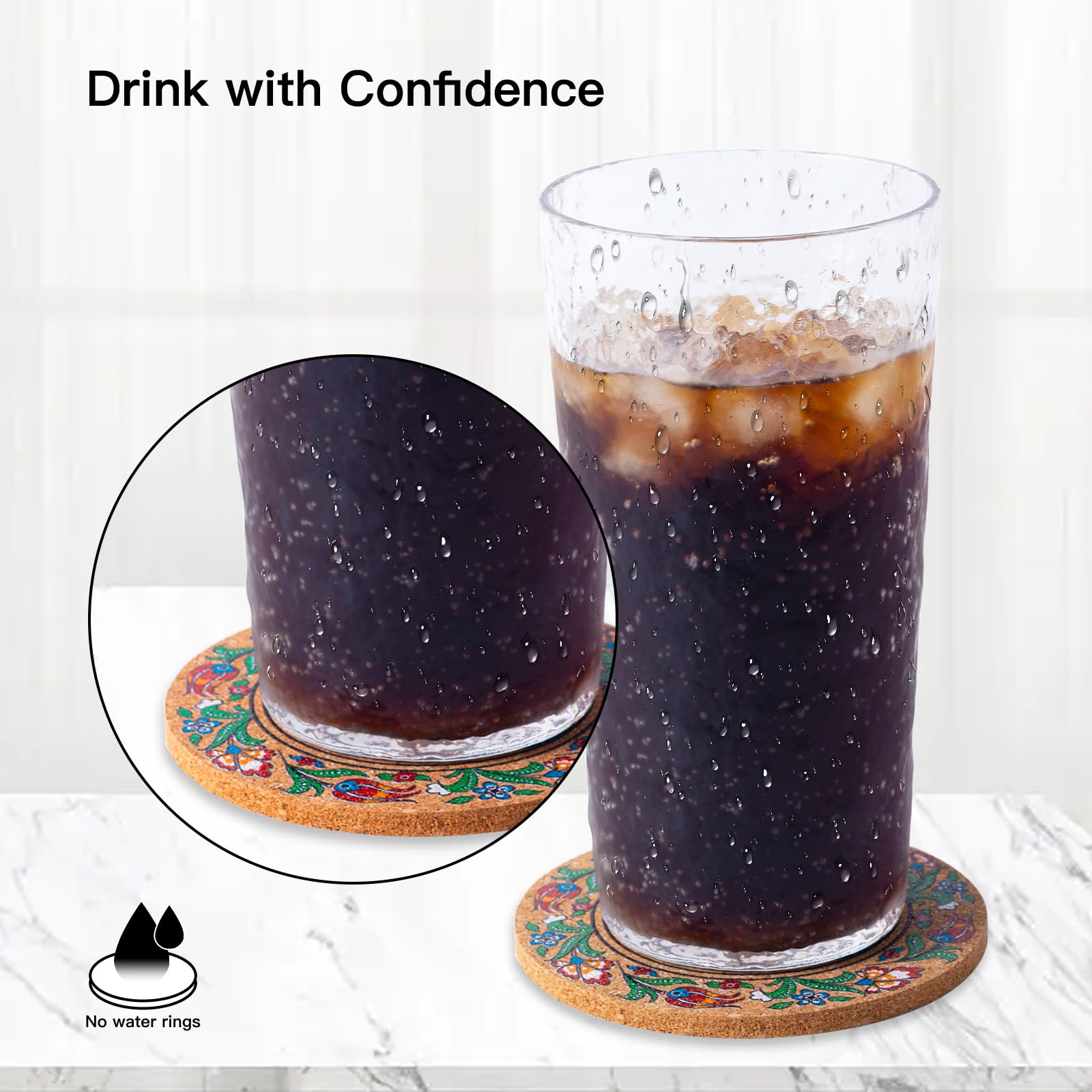 STARUBY 12 Pcs Cork Coasters - Image 3
