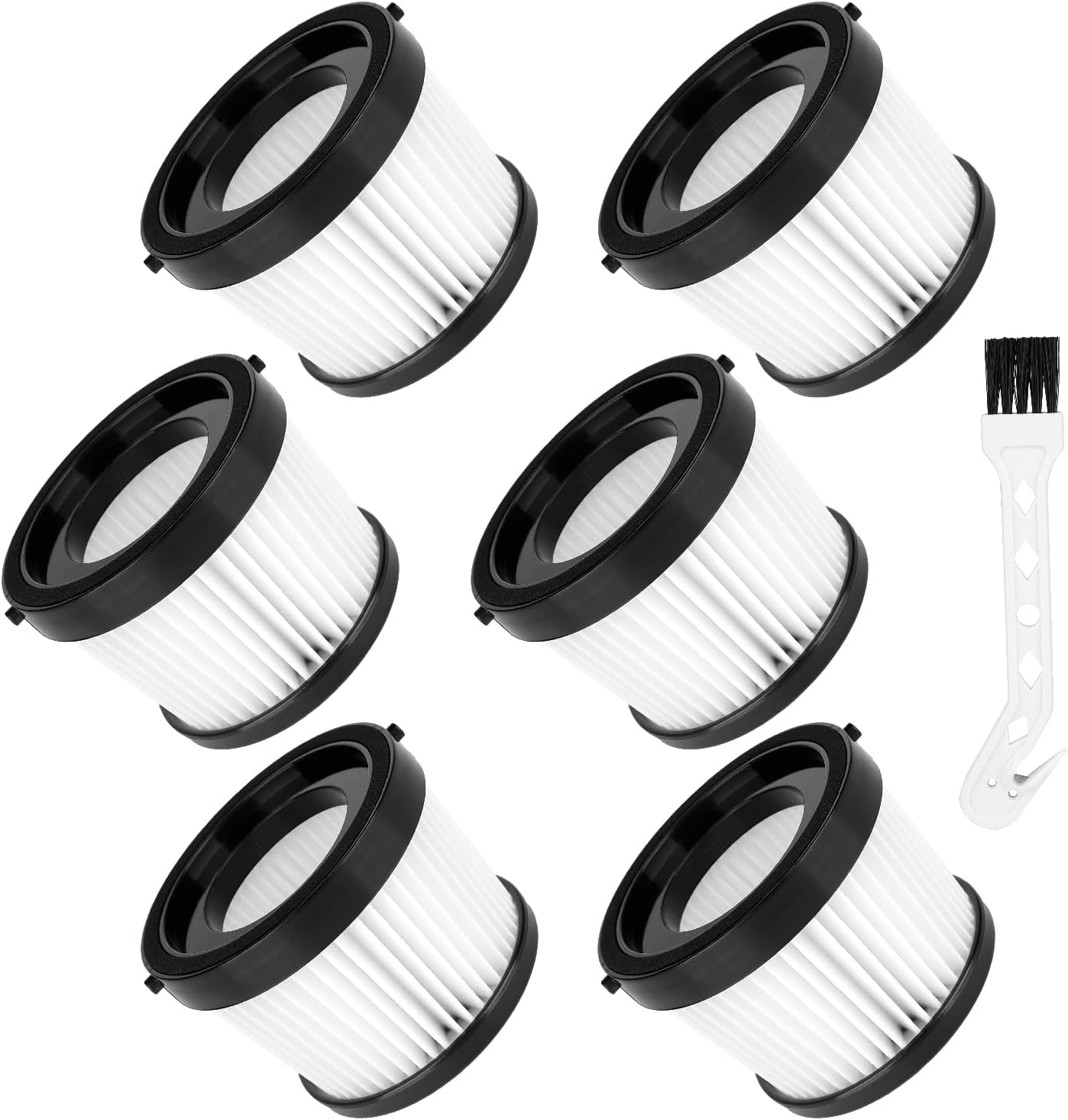 4 Pack DCV501HB DCV5011H Replacement Filters Attachment Compatible with DEWALT 20V Cordless Handheld Vacuum Cleaner, Washable Reusable Vacuum Filter with Brush for Home, Car, Office