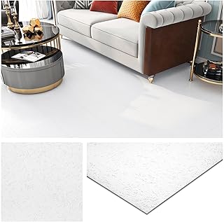 Livelynine White Peel and Stick Floor Tile Waterproof Bathroom Flooring Self Adhesive Vinyl Floor Tiles for Kitchen White Vinyl Flooring Sheet Renter Friendly Laminate Flooring Linoleum 4-Pack 12x12