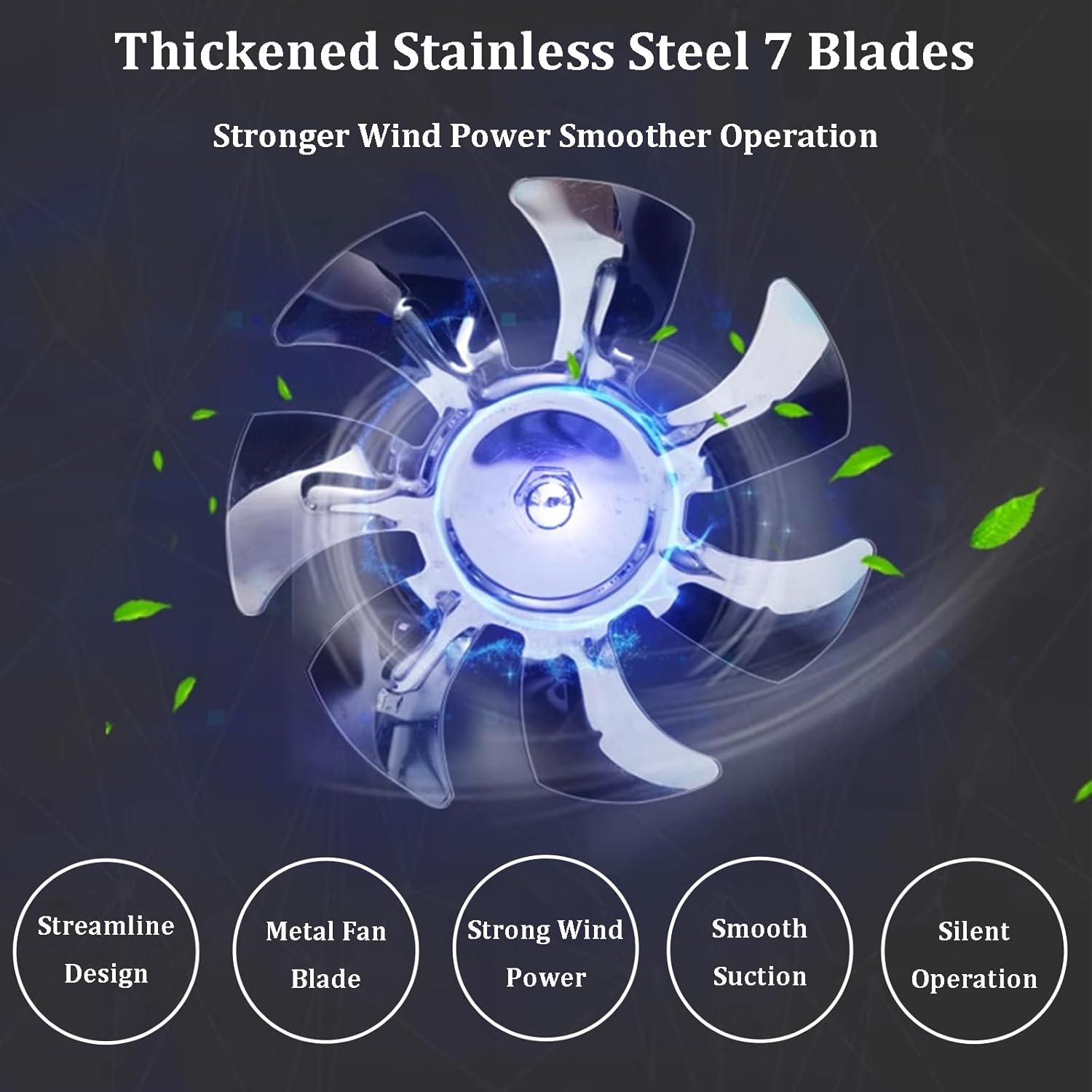 Kitchen Exhaust Fan 8 inch Inline Duct Fan 756 CFM Low Noise Booster Blower for Basements Bathrooms Grow Tent Kitchens and Attics Black