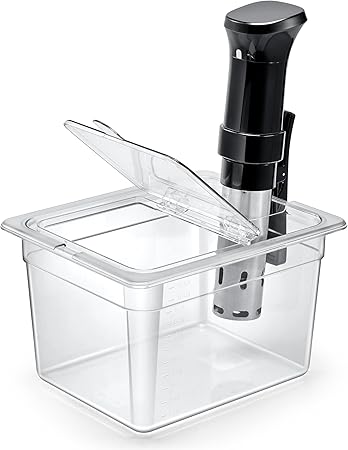 HOMENOTE Sous Vide Container 12 Quart with Universal Collapsible Hinged