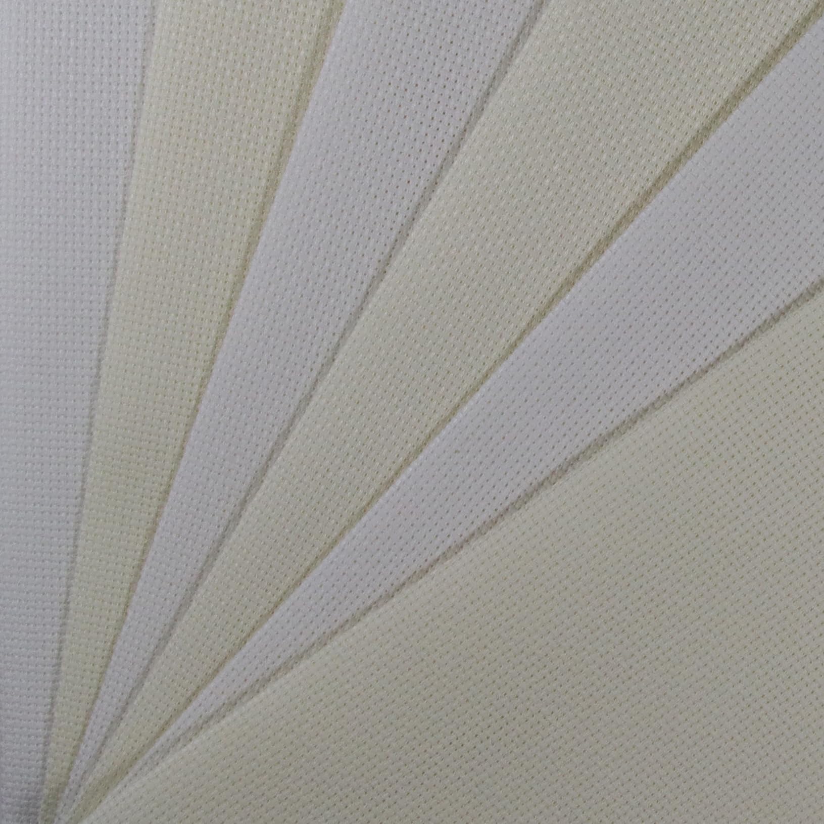 KCS 4/6 pc of 12" x 18" 30cmx45cm 16CT Counted Cotton Aida Cloth Cross Stitch Fabric (White+Antique White, 6 pc)