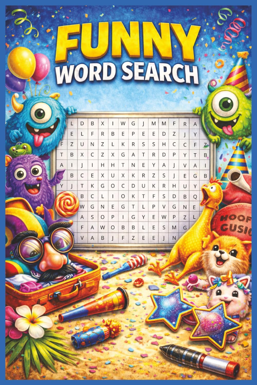 Word Search Puzzle Book: Funny: Word Searches with Easy to Read Print about Fun, Playfulness, Amusement and More | 50+ Puzzles | 110 pages | 6x9 inches | Gift for Vacations, Holidays