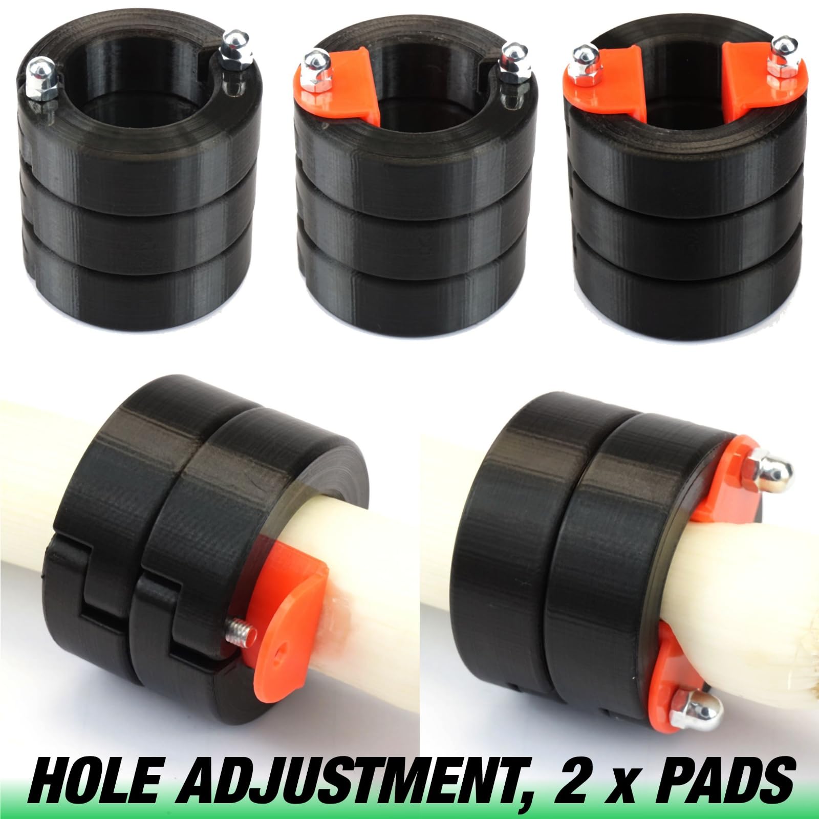 RANGER-MAX Set con anello di serraggio Crusher, Gabbia per erezione testicoli scroto allungata, 3 anelli di Nova Lux, realizzato nell'UE, CBT Nero