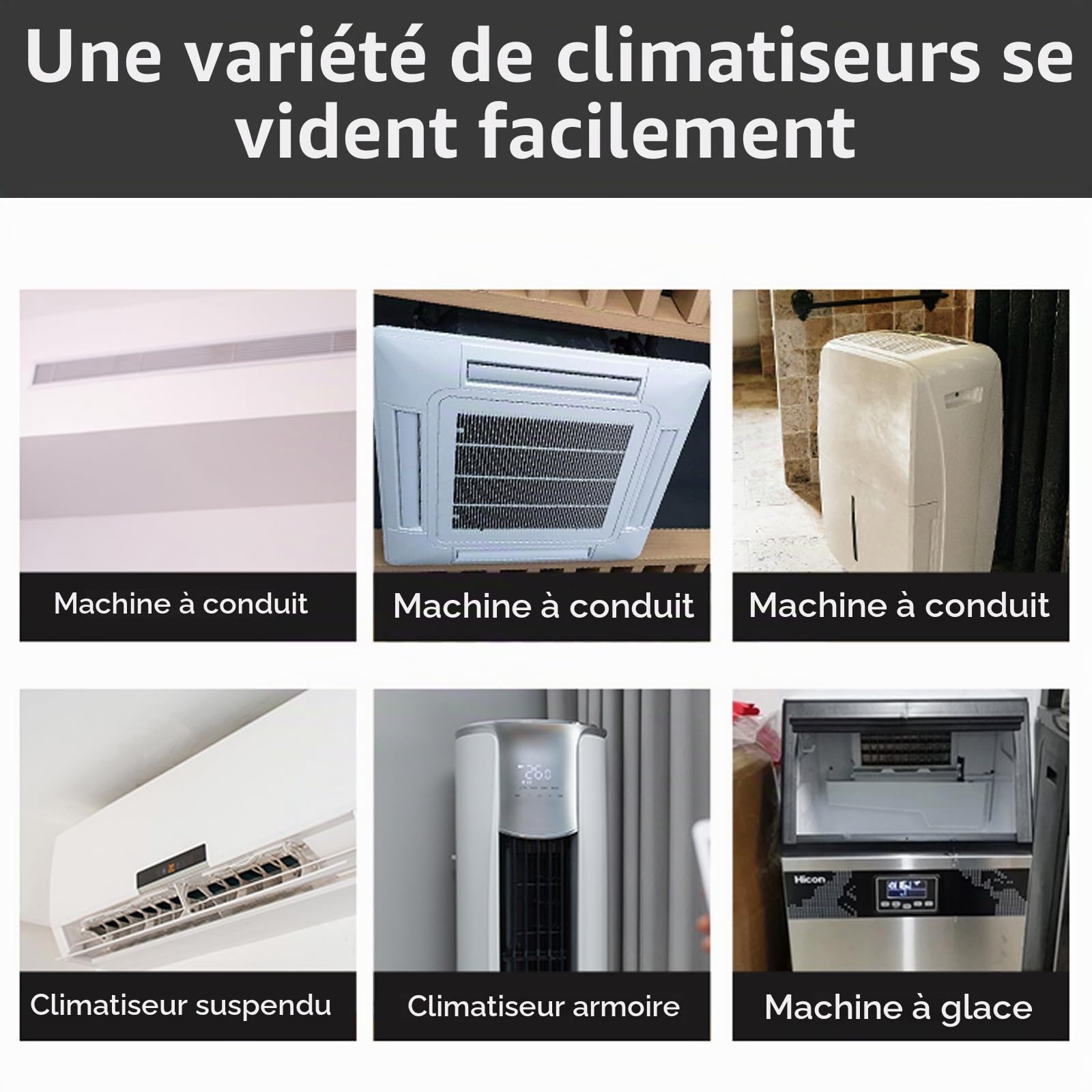Pompe à condensat 24 l/h 8 kW, tuyau 5 m - Climatisation - Réservoir 200 ml, levage condensation, alarme débordement