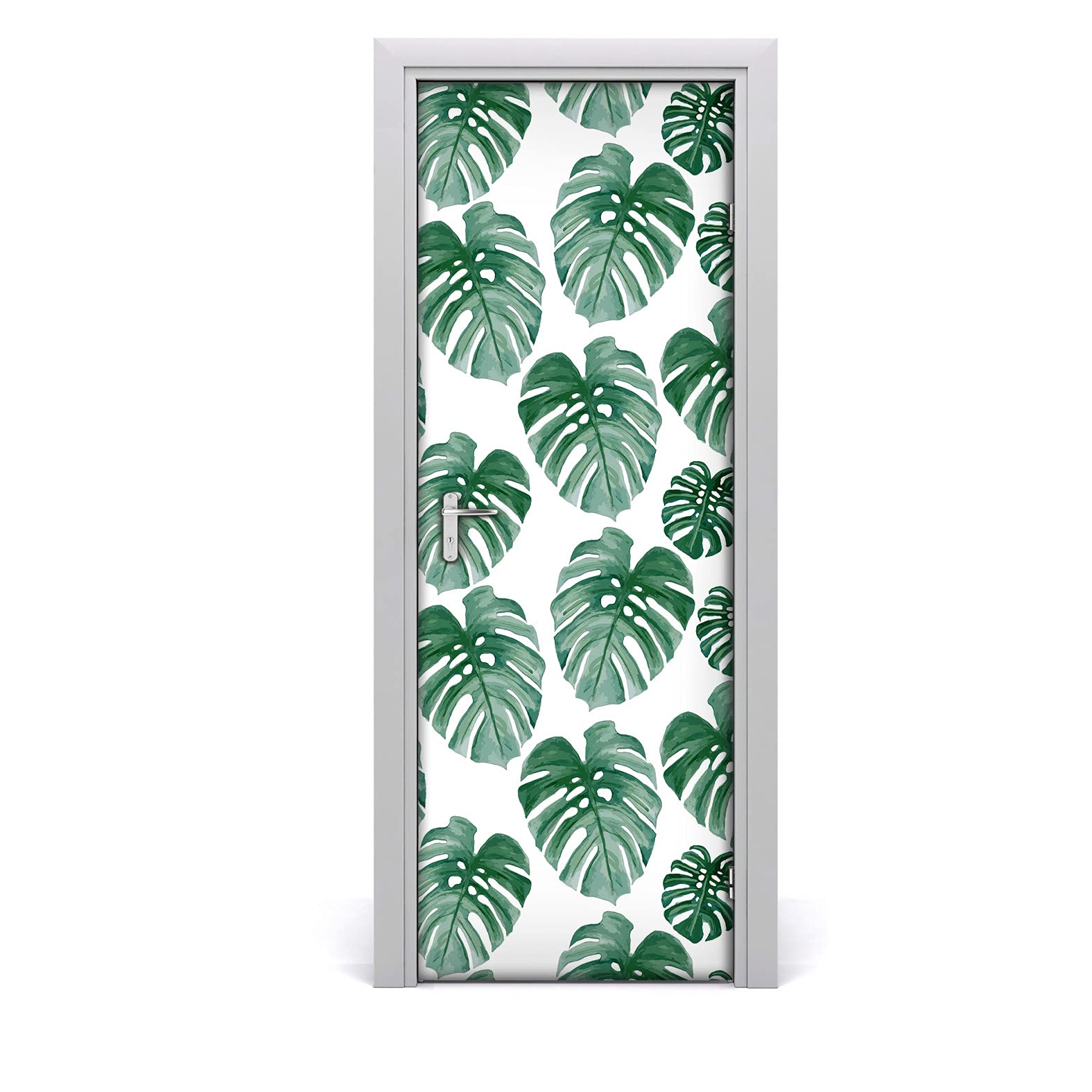 Décoration imperméable pour la porte avec sticker Magic-Stick Monstera