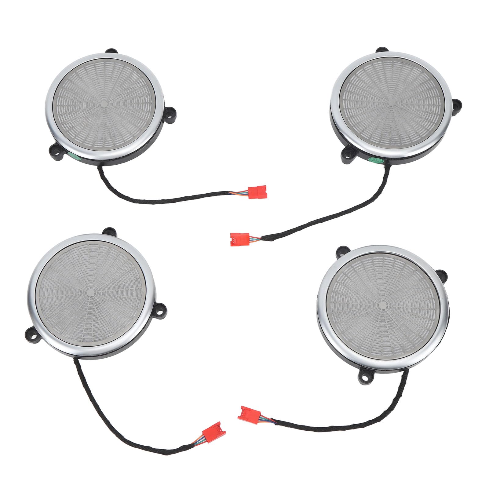 Cubierta de Altavoz de Puerta de Coche, KIMISS Cubierta de Altavoz de Audio de Coche Cubierta de Altavoz de Luz Ambiental de Puerta de Cromo Mate para Range Rover Sport L494 2014