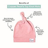 Vista 2 de Copper Pearl Gorro de bebé con nudo superior elástico suave Alta