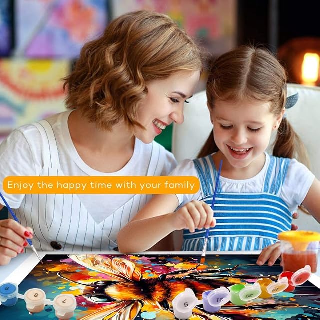 Foto 3 de 7 de TANGFEIY Kit de pintura al óleo "abeja" para adultos, principiantes y niños