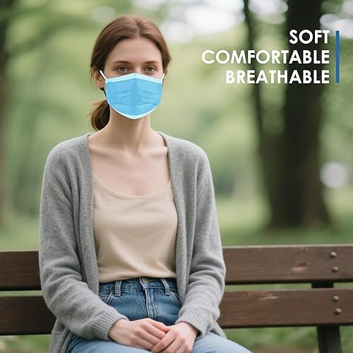 Miniatura 40 de NNPCBT 100 cubrebocas desechables de 3 capas, color negro, protección con filtro Adulto-100 Pack-negro