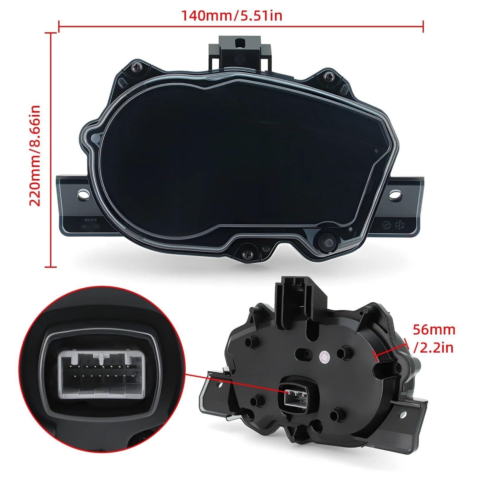 Obrotomierze motocyklowe Deska rozdzielcza motocykla prędkościomierz cyfrowy licznik kilometrów temperatura wody paliwo pasuje do YAMAHA Y15 Y15V1 Y15Z Y15ZR Prędkościomierz