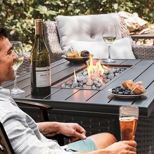 Miniatura 4 de Grisun Piedras de lava gris para pozo de ajuste, piedras de lava templadas naturales seguras de 1-3 pulgadas para chimenea, paisajismo, plantas en