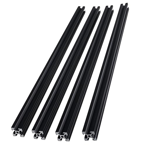 Miniatura 8 de CNCYEAH Extrusión de perfil de aluminio 2040 3,280.8 ft 2 unids ranura en V negro europeo estándar anodizado CNC perfil de aluminio 4 juegos de