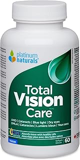 Platinum Naturals - Total Vision Care, 60 Softgels - Eye Health Supplements for Adults - Dry Eyes, Eye Burn, Night Vision, Vision Care & Eyesight Supplement - Cataract Supplement - Eye Health Vitamins