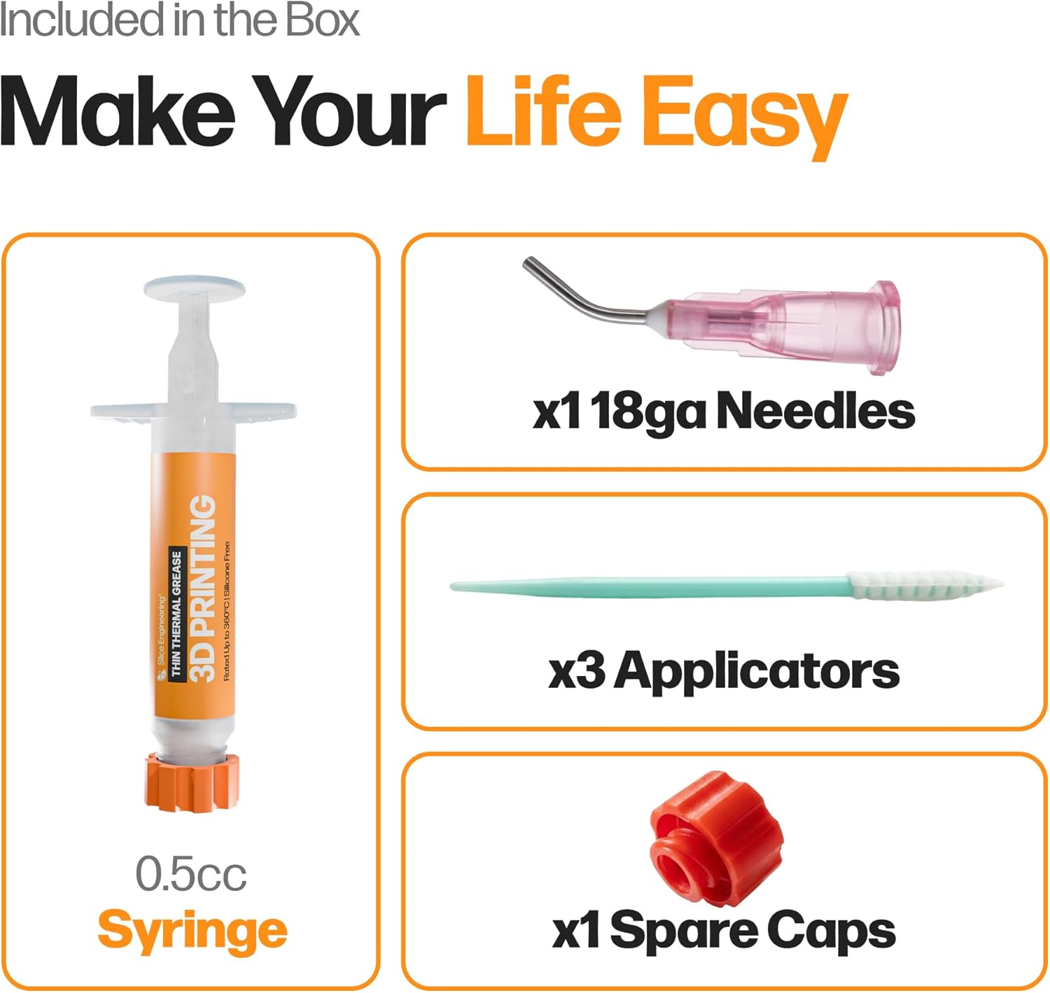Slice Engineering Thin Film Thermal Grease for 3D Printer | High-Temperature Grease Paste Replacement | High-Performance Non-Conductive for Heat Transfer