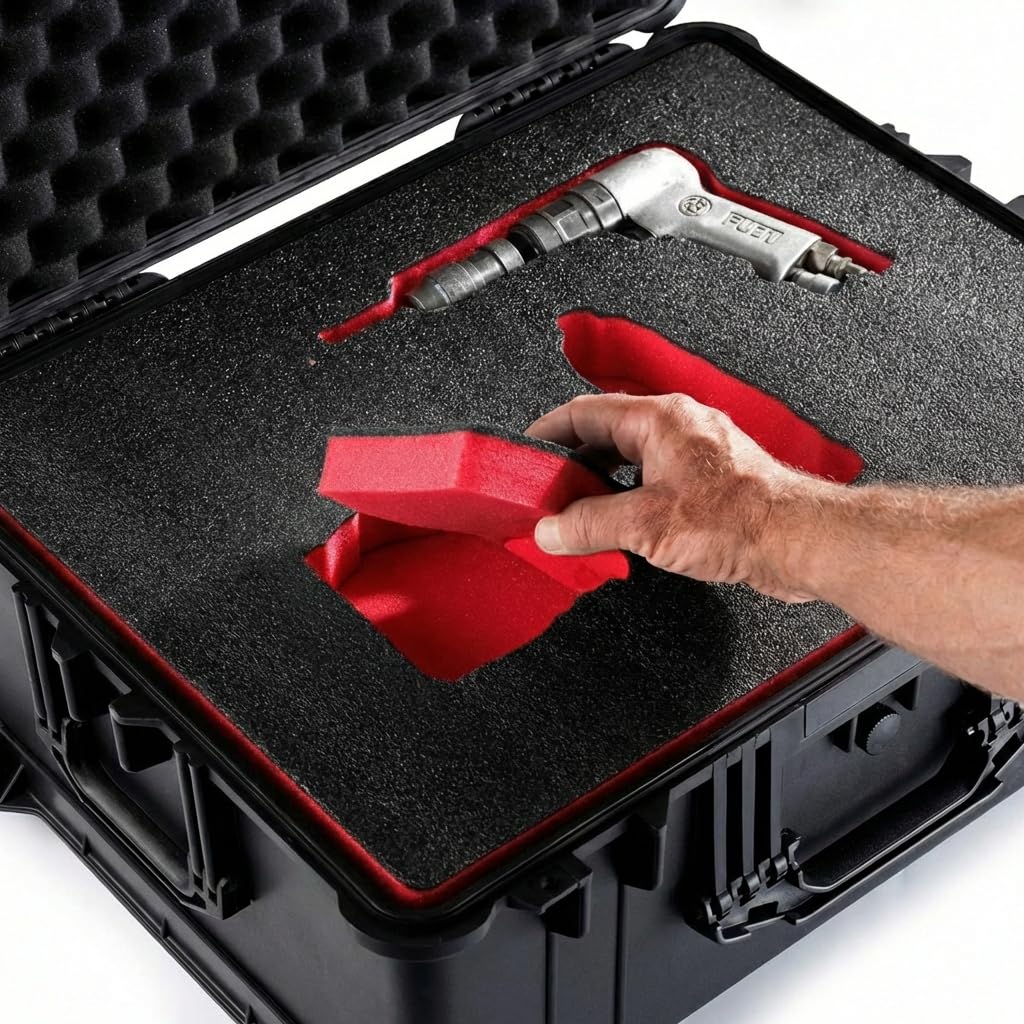 Shadow Foam Multilayer Schaumstoff 600x400x50 mm 3 Stück Werkzeugeinlage Rot Schwarz