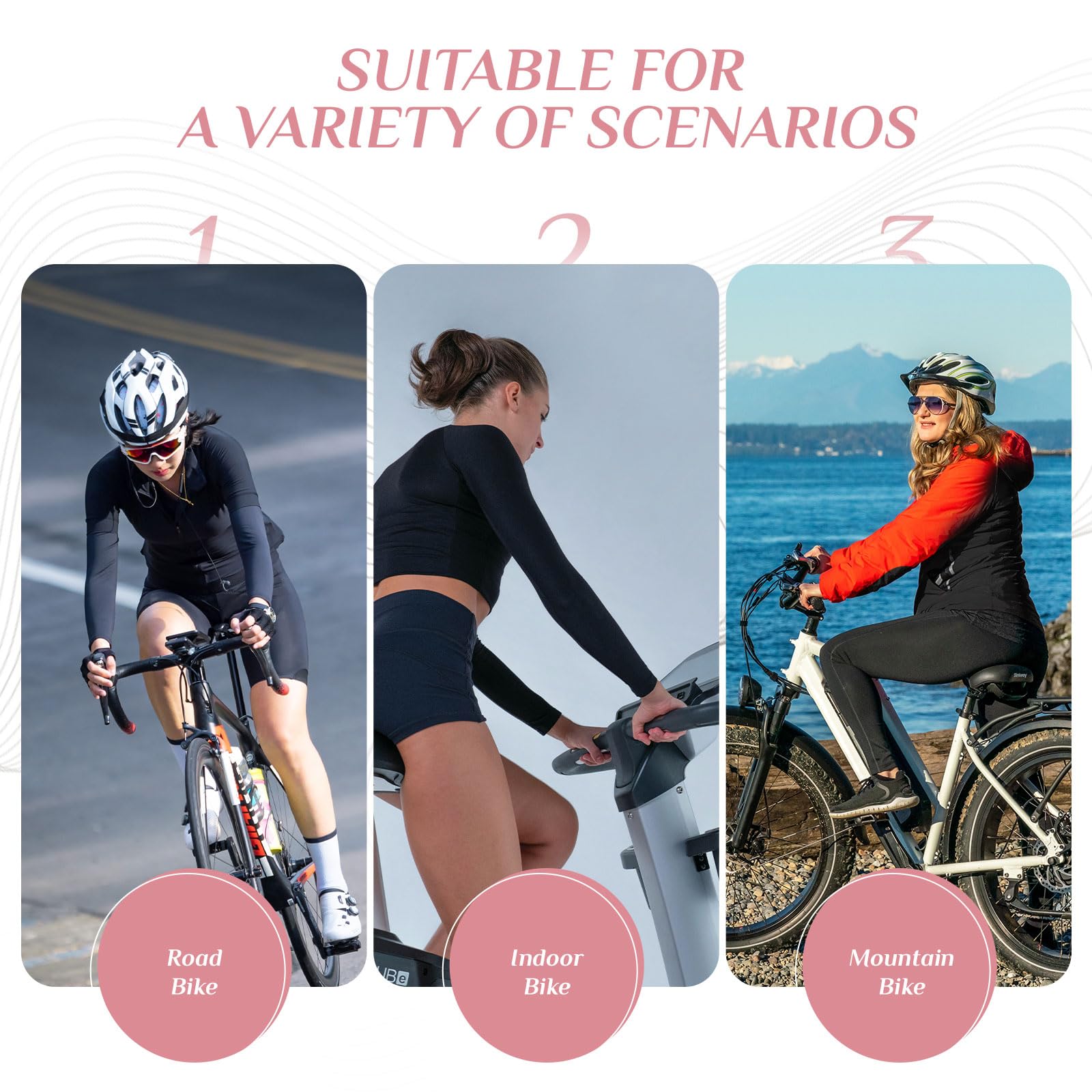 ROCKBROS TVI Culotte Largo Ciclismo para Mujer Invierno, Pantalón Térmico con 3D Acolchado Transpirable Secado Rápido para Bicicleta MTB, Negro