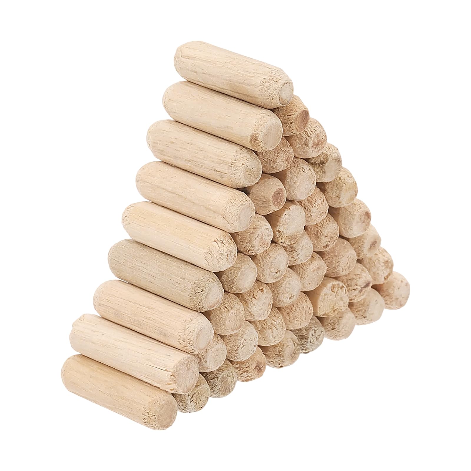 PATIKIL 1/4" x 4/5"(6 x 20mm) Perno Di Legno A Scanalature, 90 Pezzi Perni Di Legno Scanalati Con Estremità Smussate Per Mobili Porte Progetti Artistici Artigianali