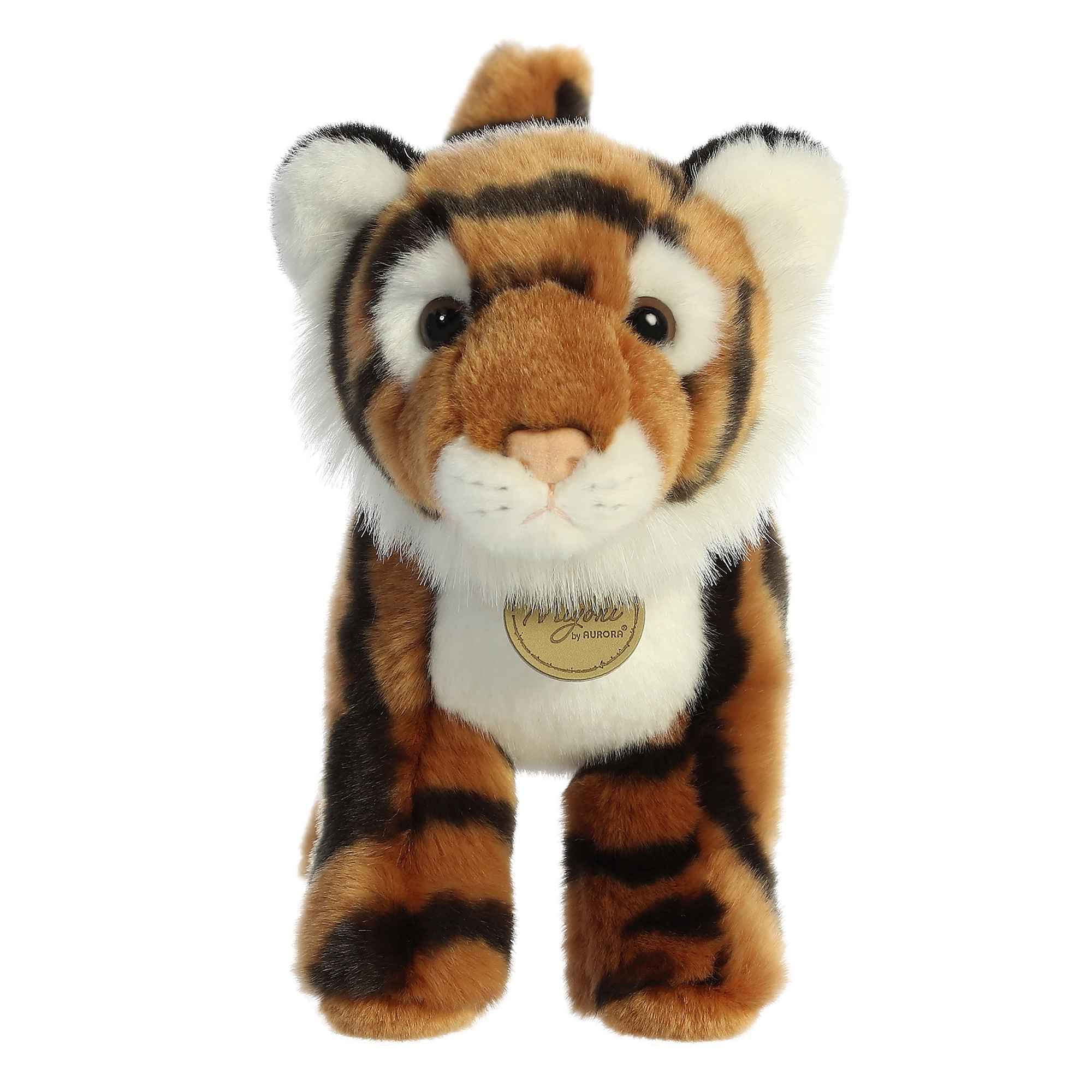 Aurora(r) Realistic Miyoni(r) Bengal Tiger Stuffed Animal - Lifelike Detail - Cherished Companionship - Brown 10 Inches - Image 2