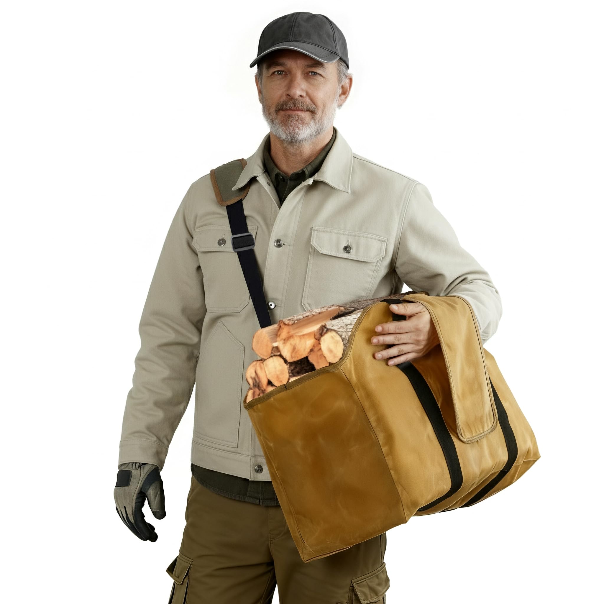 Extra Large Firewood Carrier Ergonomic Wood Carrier for Firewood