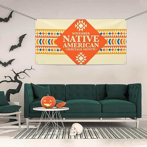 Miniatura 19 de Telones de fondo del mes de la herencia de los nativos americanos para fiestas de vacaciones, fondo de fotografía para interiores y exteriores, Negro