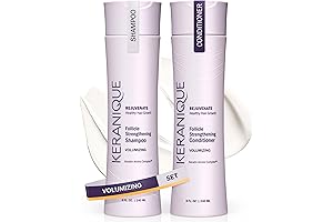 Keranique Volumizing Shampoo and Conditioner Set: Revitalize Thin Hair with Biotin and Keratin
