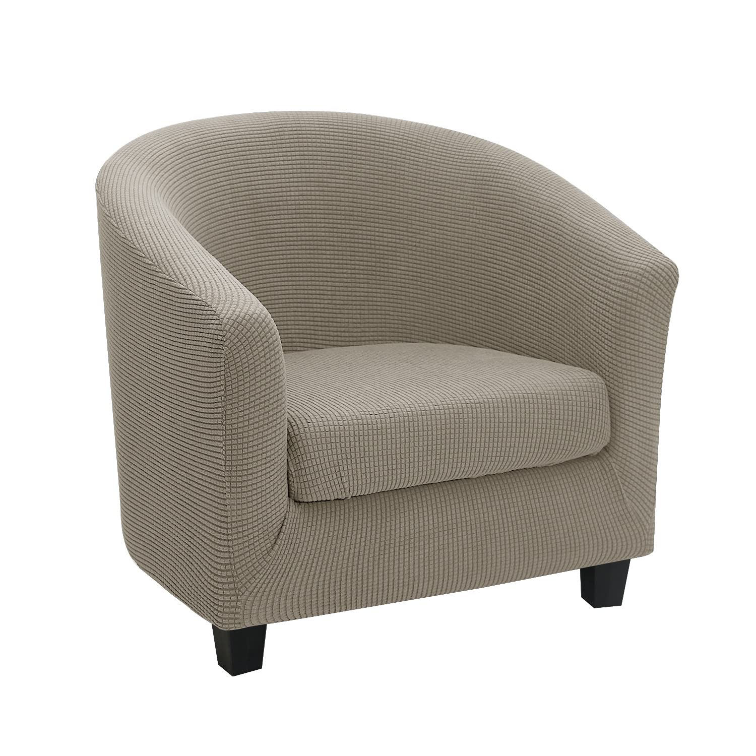 Fundas de silla barril jacquard en color marrón elástico pack de 2