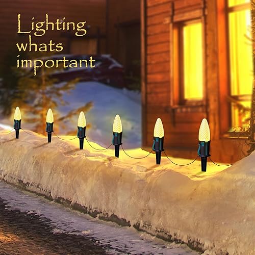 Miniatura 5 de Paquete de 100 estacas de luz de Navidad de 7.5 pulgadas para luces de Navidad C7 C9 al aire libre, estacas de luz universales de plástico para