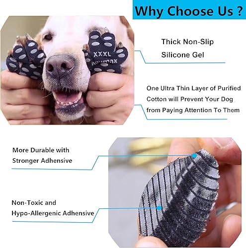 Miniatura 5 de Protector de patas de perro, almohadillas de tracción, fundas para patas de perro, calcomanías para pies en verano calienteinvierno frío, zapatos de