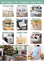 Vista 6 de Mantel de plástico transparente de 40 x 60 pulgadas, protector de tapete de PVC rectangular antideslizante para comedor y mesa auxiliar, 0.059