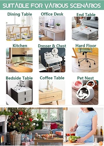 Miniatura 6 de Almohadilla de escritorio transparente de 0.059in de grosor, 30 x 120 pulgadas, protector de mesa de cloruro de polivinilo de cristal, impermeable,