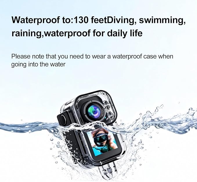 Mini Cámara de Acción 4K con Pantalla Táctil y Resistente al Agua miniatura 4